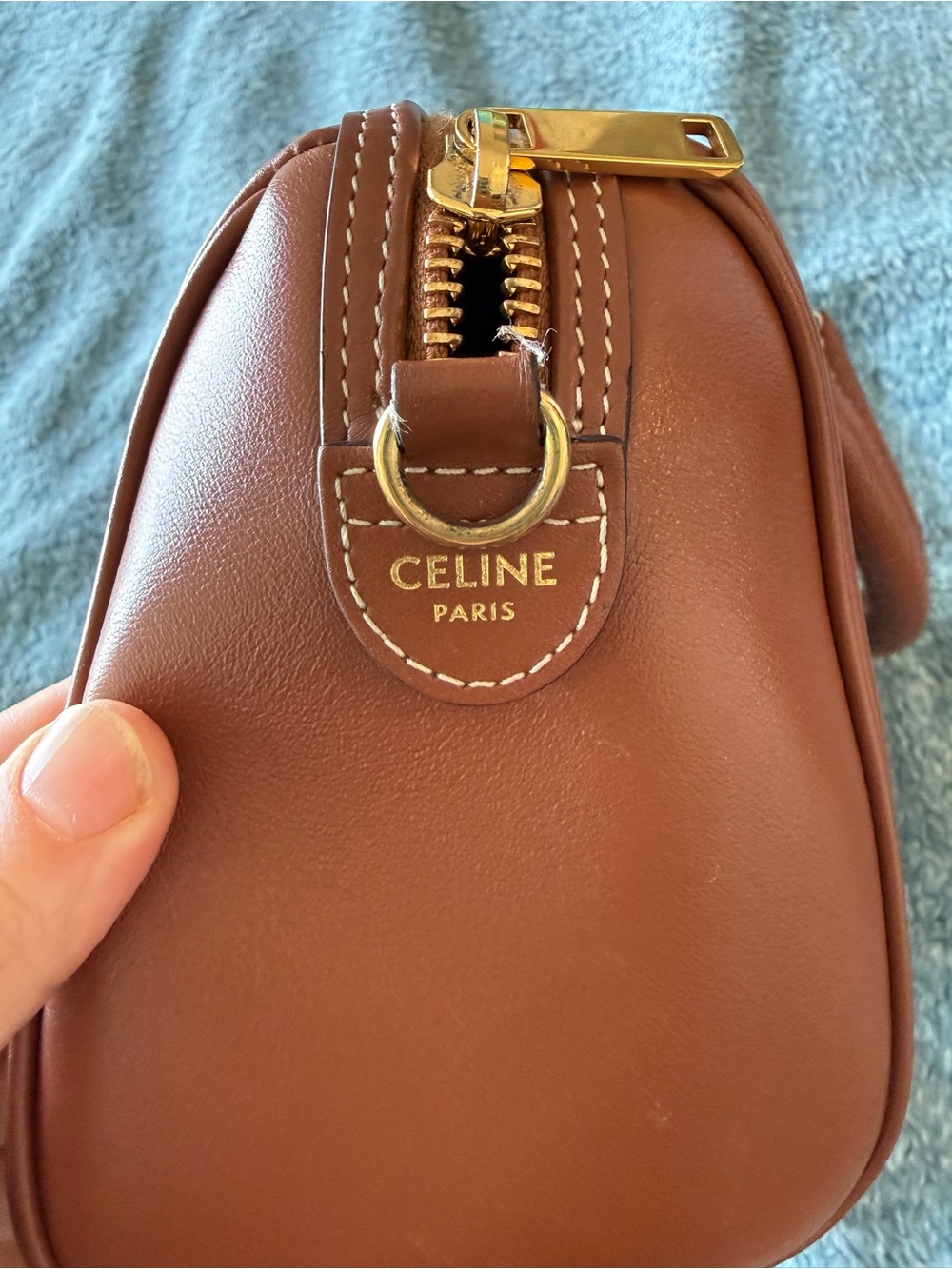 Celine Brown Calfskin Small Boston Triumphe Bag - Picture 10 of 16